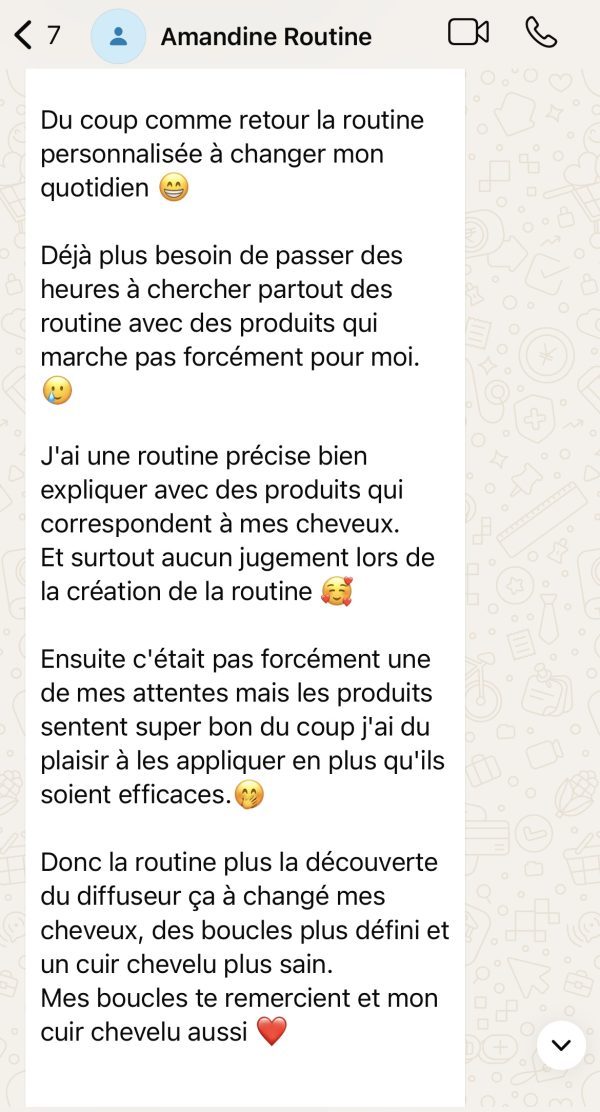Echange coaching WhatsApp Chloe et Leon